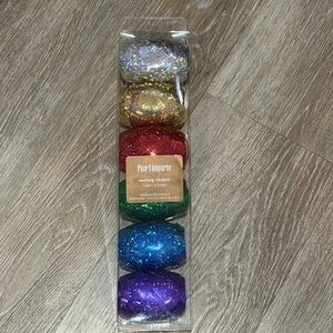 NEW. Pier 1 Glitter Curling Ribbon Set - Holiday or any occasion.
